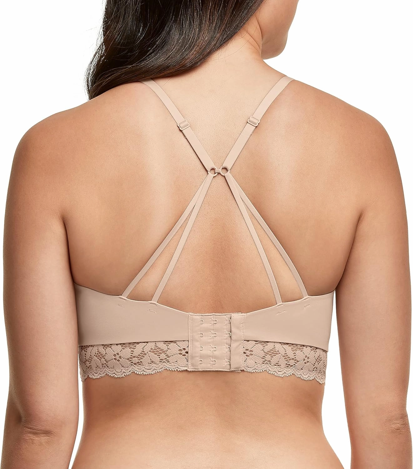 Maidenform Pure Comfort Lace Bralette, Our Best Longline Bralette for Women, Convertible Wireless Bra