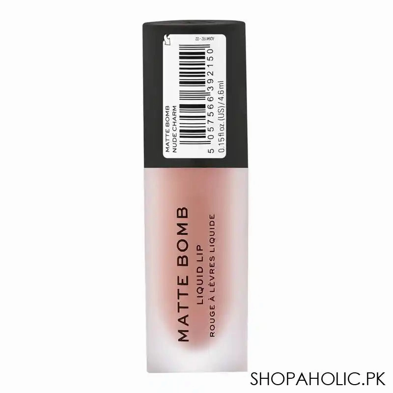 Makeup Revolution Matte Bomb Liquid Lipstick, Nude Charm, 4.6ml