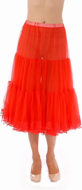 Malco Modes Cosette Luxury Chiffon Adult Petticoat Slip, Lace Trim, Adjustable, Halloween Costume, Vintage Style