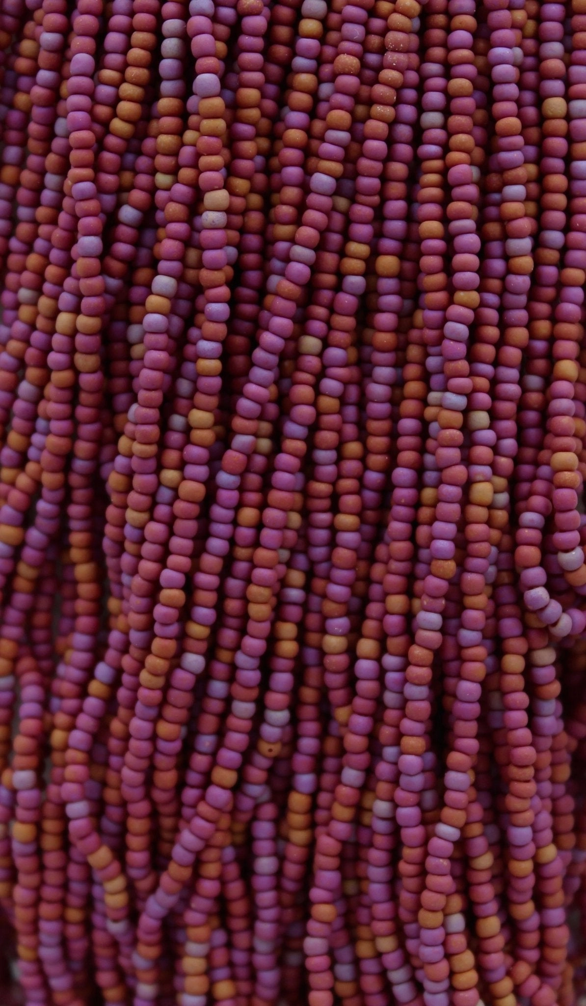 Maroon Matte Rainbow Seed Beads - 11 - 771