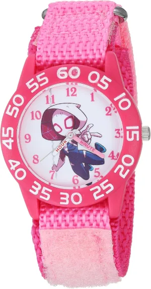 Marvel Kids' Plastic Time Teacher Analog Quartz Nylon Strap Watch