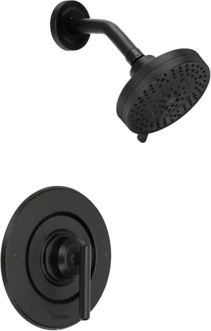 Matte Black Shower Trim Kit Compatible with moen T2902EPBL Black Shower Trim Kit, Easy to Install, Featuring Single Function Shower Head and Shower Handle, Requires 2510 valve