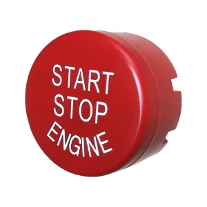 Matte Red Car Start Stop Engine Switch Button Cover for BMW 1 2 3 5 X1 X3 X4 X5 X6 Series F Chassis F20 F21 F22 F30 F35 F10 F18 Etc, Engine Switch Power Ignition Start Stop Button