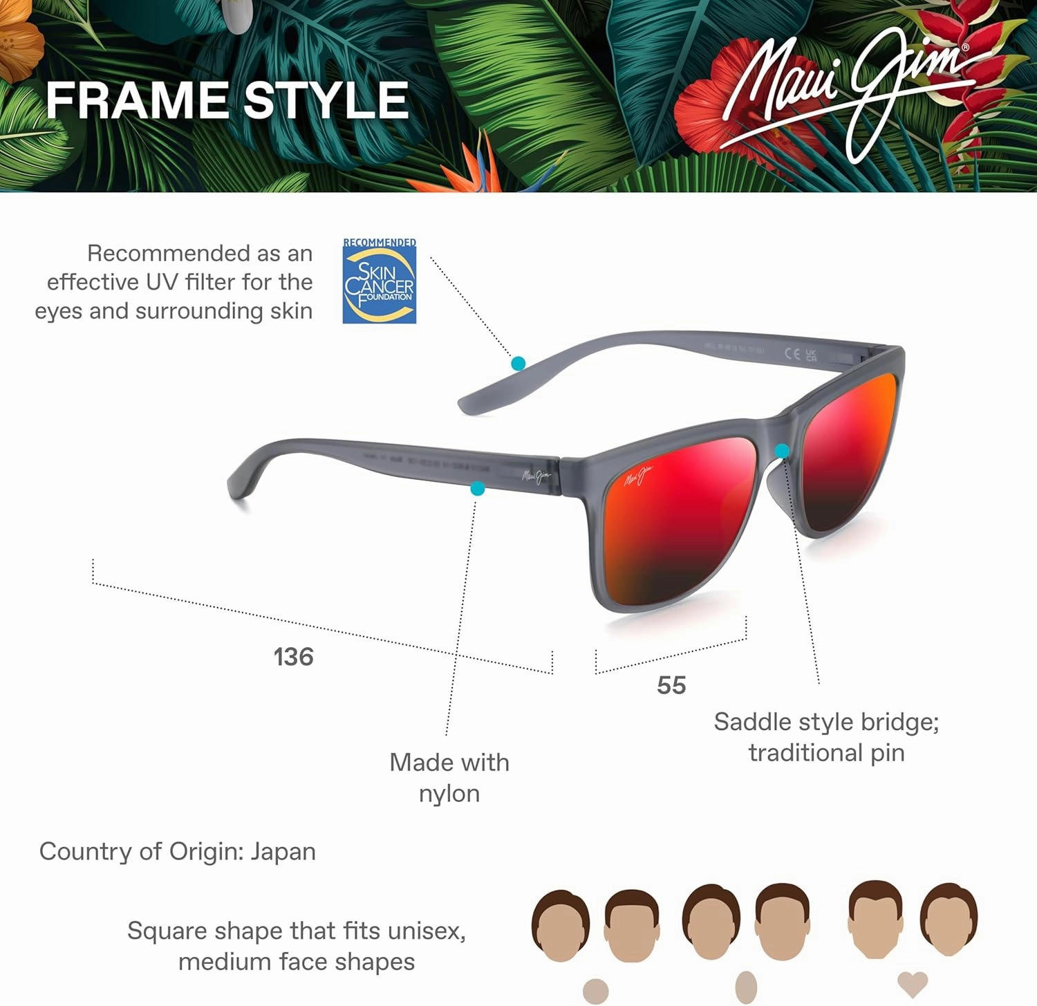 Maui Jim Men's and Women's Pehu Polarized Classic Sunglasses