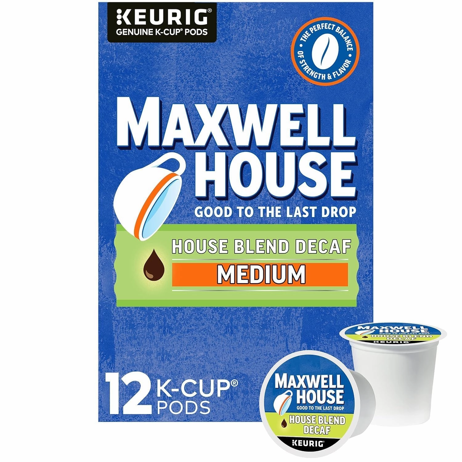Maxwell House Cafe Collection K-Cup Pods, House Blend Decaf Medium, 12 CT   Breakfast Blend Light, 12 CT (Variety Pack)