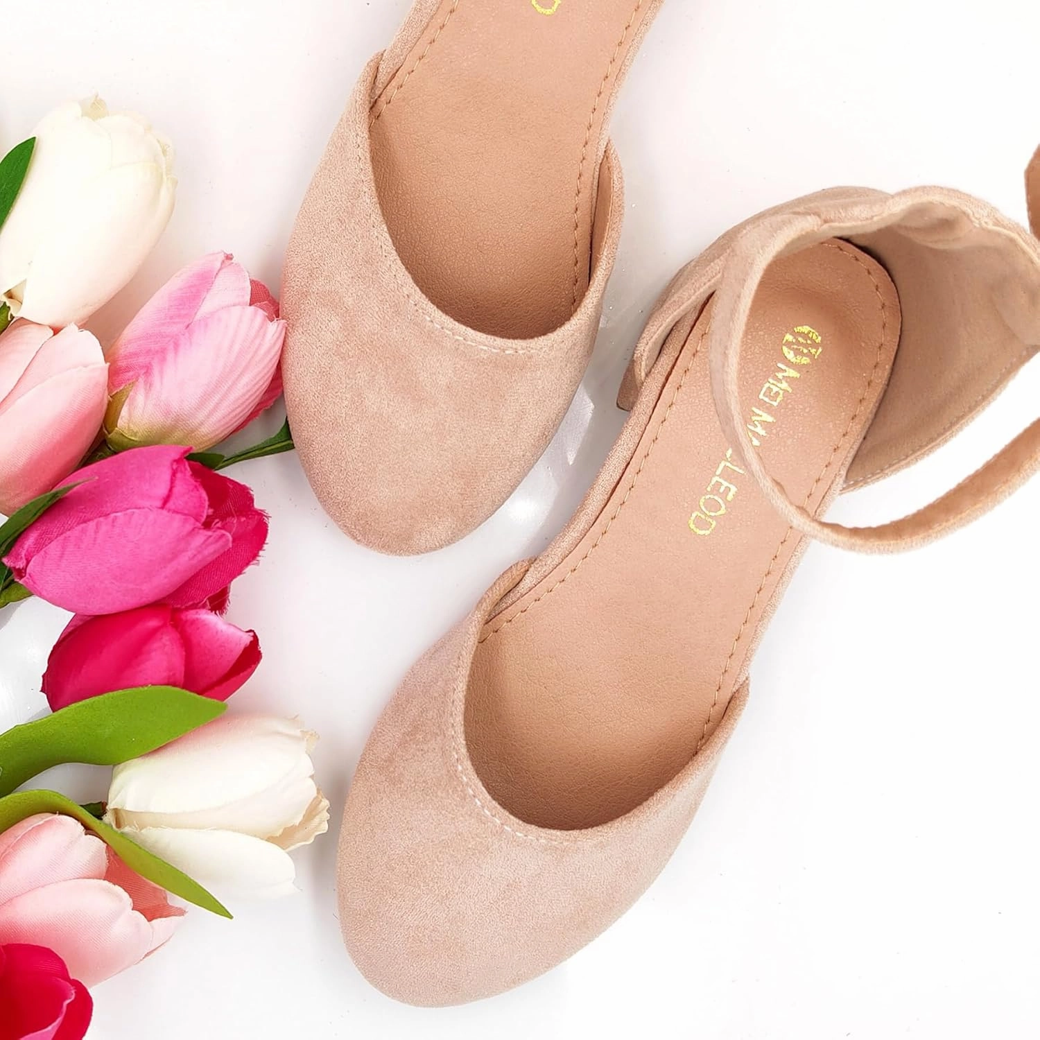Mei MACLEOD Girls Dress Shoes Sparkly Princess Low Heel Shoes Chunky Heels with Ankle Strap for Wedding Holiday Party