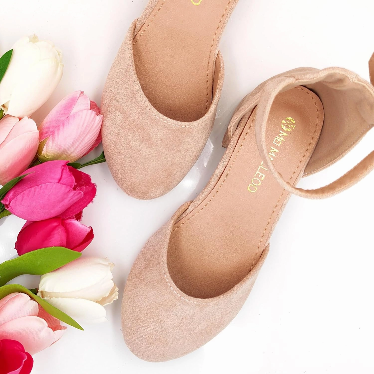 Mei MACLEOD Girls Dress Shoes Sparkly Princess Low Heel Shoes Chunky Heels with Ankle Strap for Wedding Holiday Party