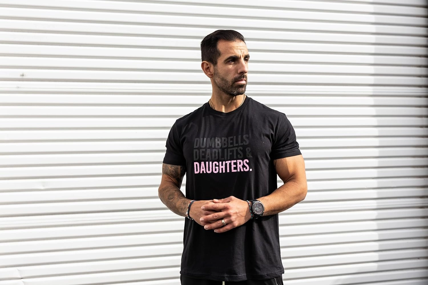 Men's Shirt - Dumbbells, Deadlifts & Daughters - Lights Out