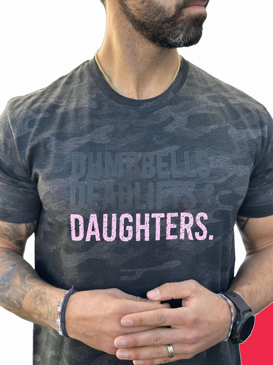 Men's Shirt - Dumbbells, Deadlifts & Daughters - Lights Out