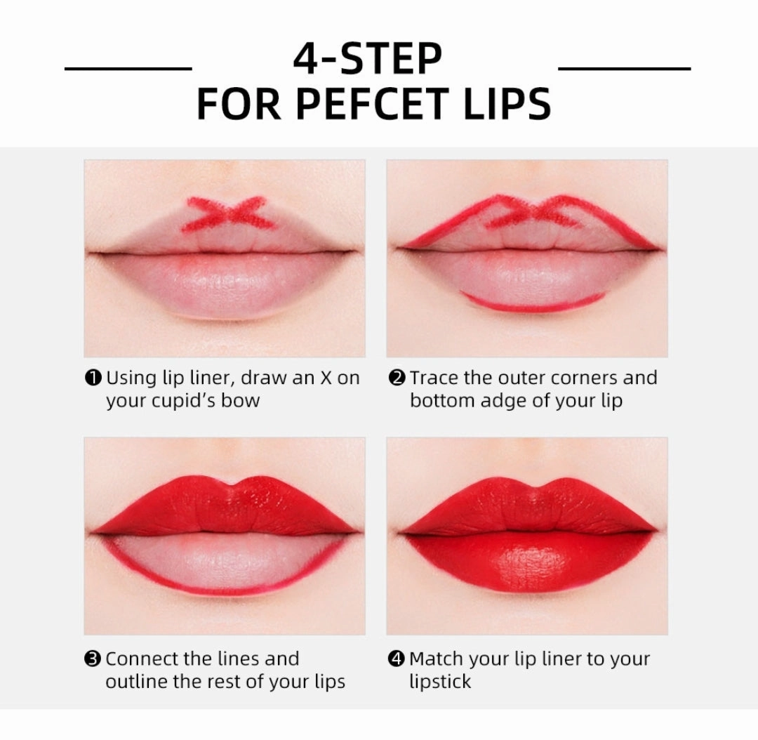 Menow meno P130 lip liner 12 color lip liner matte fog wooden pole set