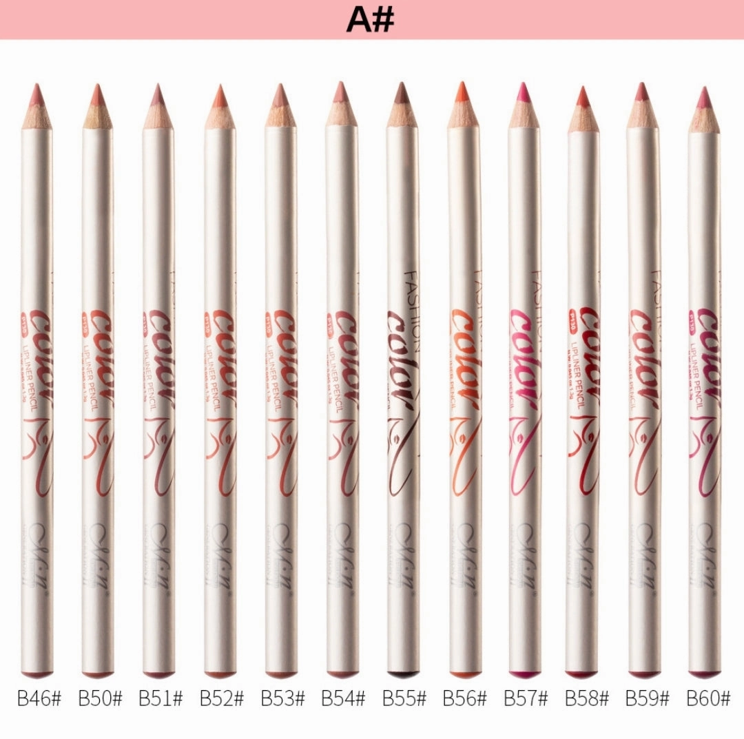 Menow meno P130 lip liner 12 color lip liner matte fog wooden pole set