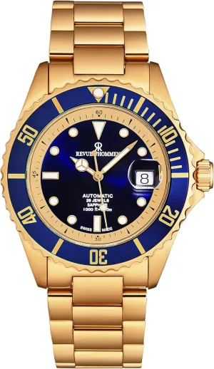 Men's 'Diver' Blue Dial Stainless Steel Bracelet Swiss Automatic Watch 17571.2465