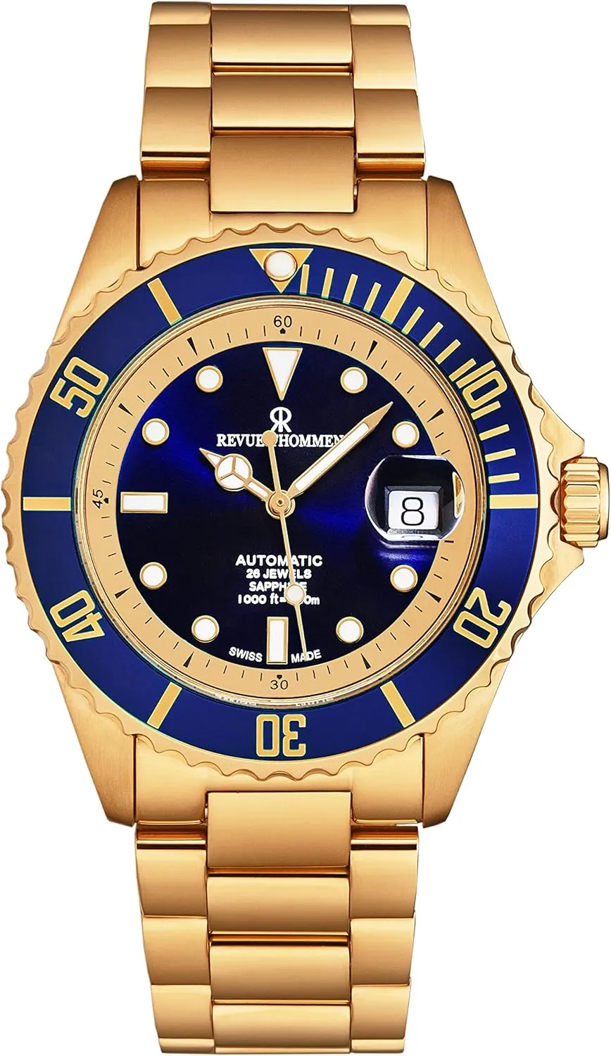 Men's 'Diver' Blue Dial Stainless Steel Bracelet Swiss Automatic Watch 17571.2465