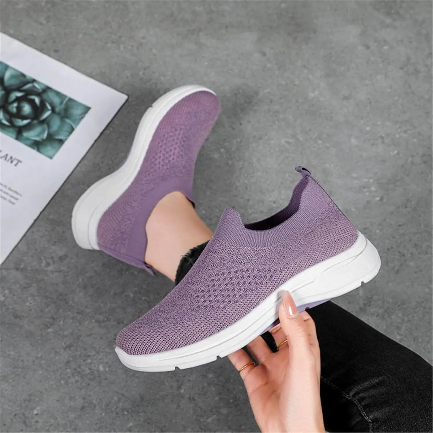 Mens Oxfor𝐝s Casual Fashion Slip on Shoes Dress Business Sneakers Mesh Comfortable Lightweight Workout Footwear