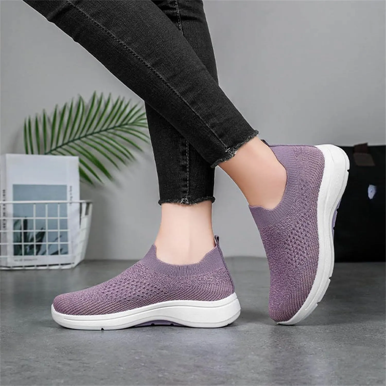 Mens Oxfor𝐝s Casual Fashion Slip on Shoes Dress Business Sneakers Mesh Comfortable Lightweight Workout Footwear