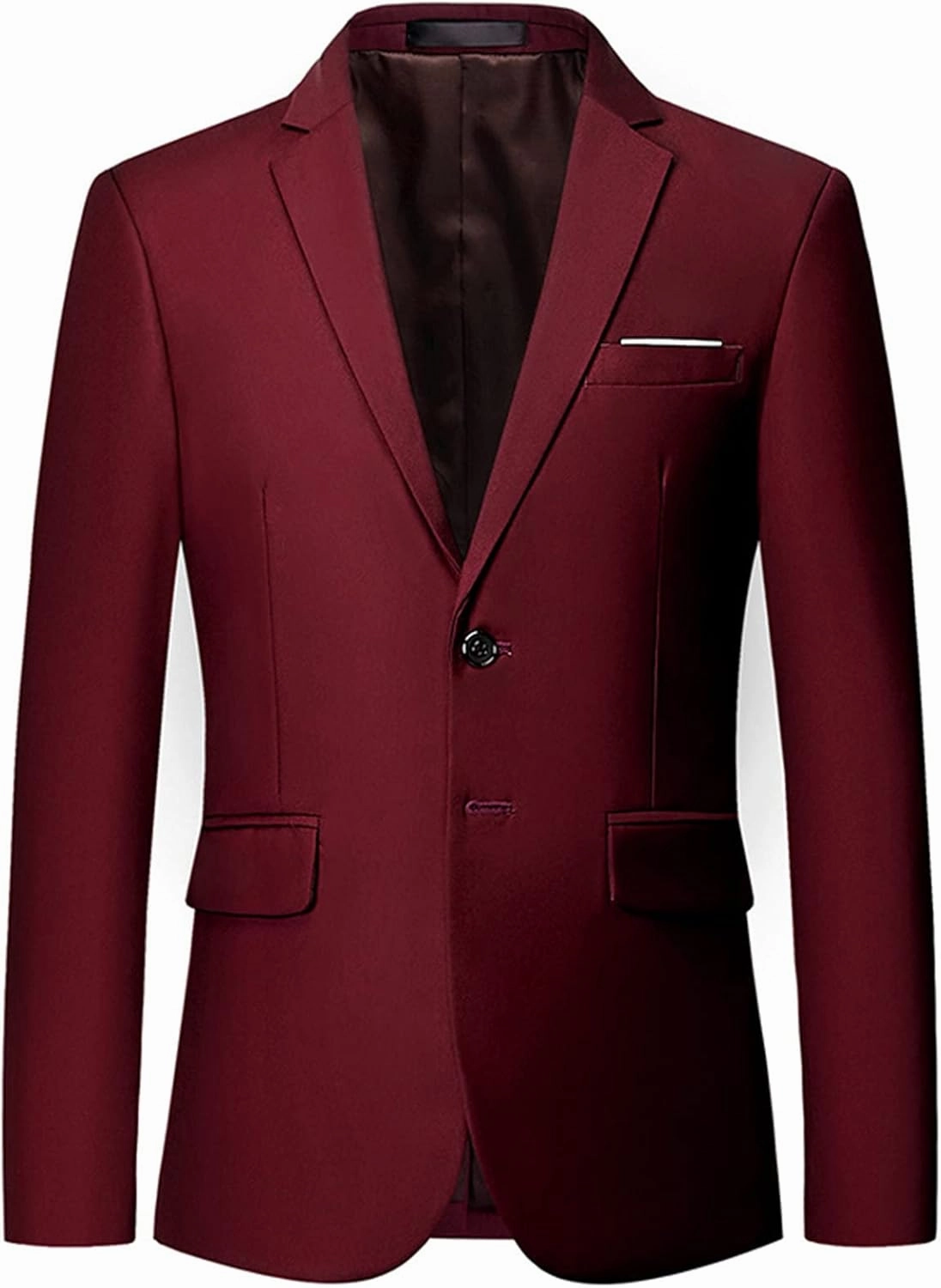 Mens Solid Slim Fit Blazer Jacket Two Button Notched Lapel Business Suit Classic Business Daily Party Sport Coat