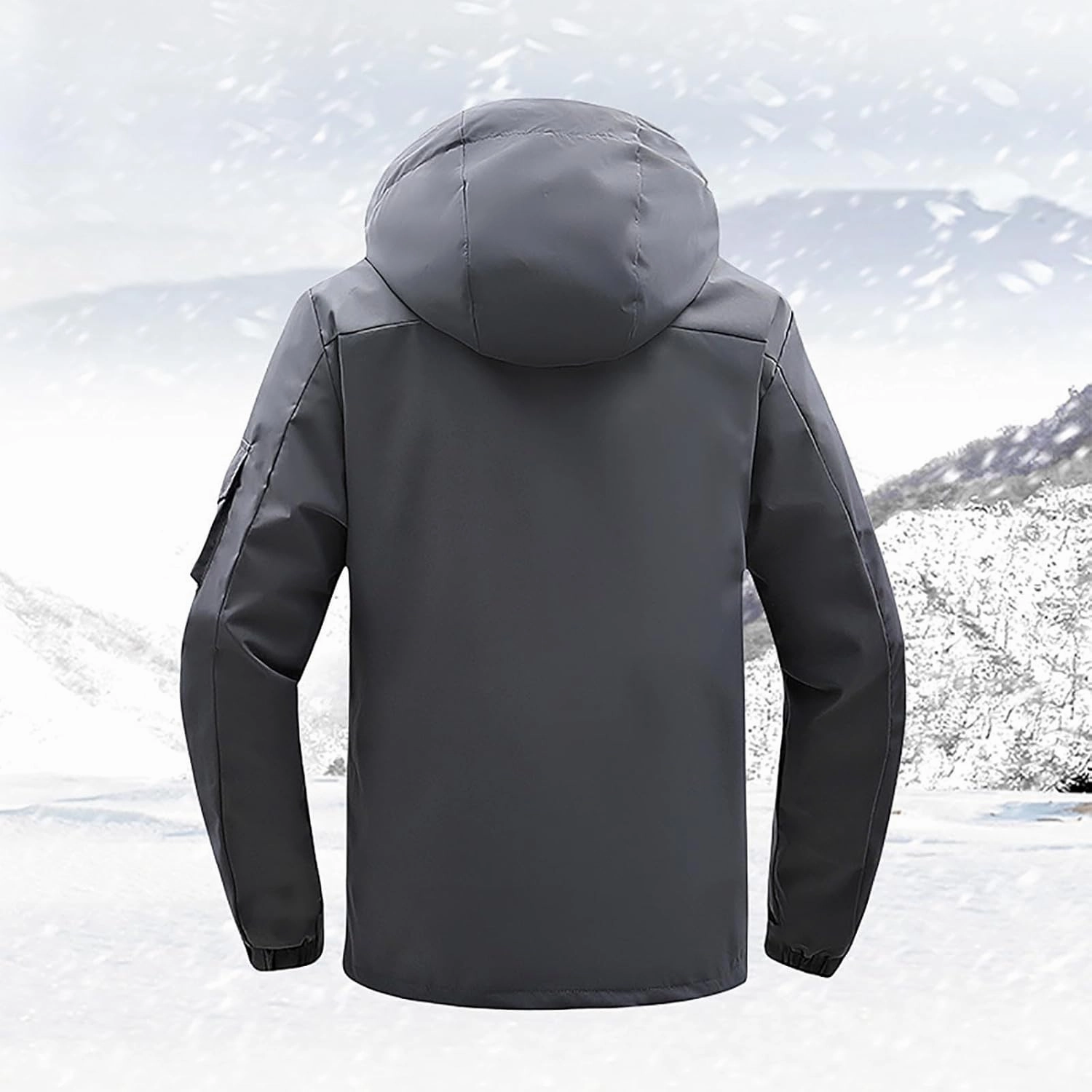 Mens Windbreaker Jackets Lightweight Rain Jacket Men Waterproof Winter Outdoor Coat for Men with Detachable Lining S-5XL