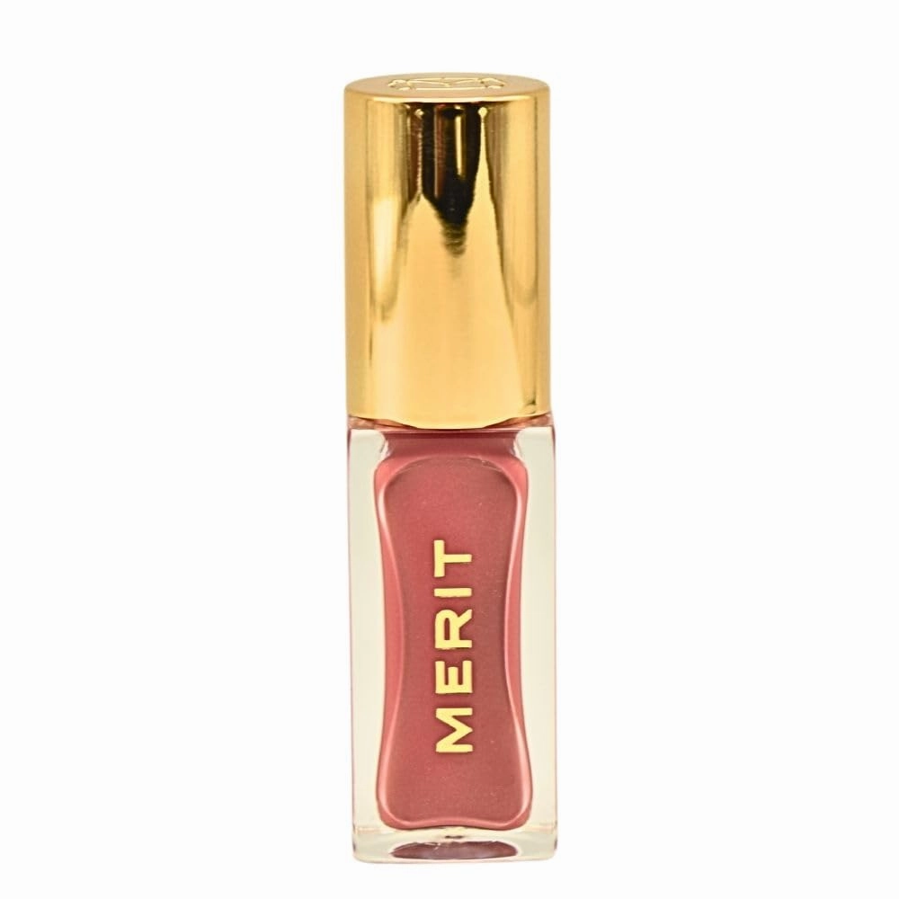 Merit Shade Slick Hydrating Tinted Lip Oil – Pointelle Cool Baby Pink | Lightweight Non-Sticky Lip Gloss with Rosehip Oil, Jojoba & Shea for Moisture & Shine