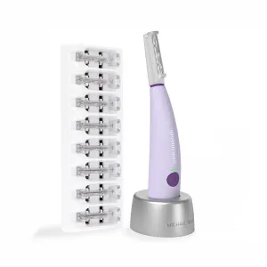 Michael Todd Beauty Sonicsmooth Dermaplane Razor for Women Face   Eyebrow trimmer Dermaplaning System - Peach Fuzz Remover - 8 Weeks of Dermaplaning Blades