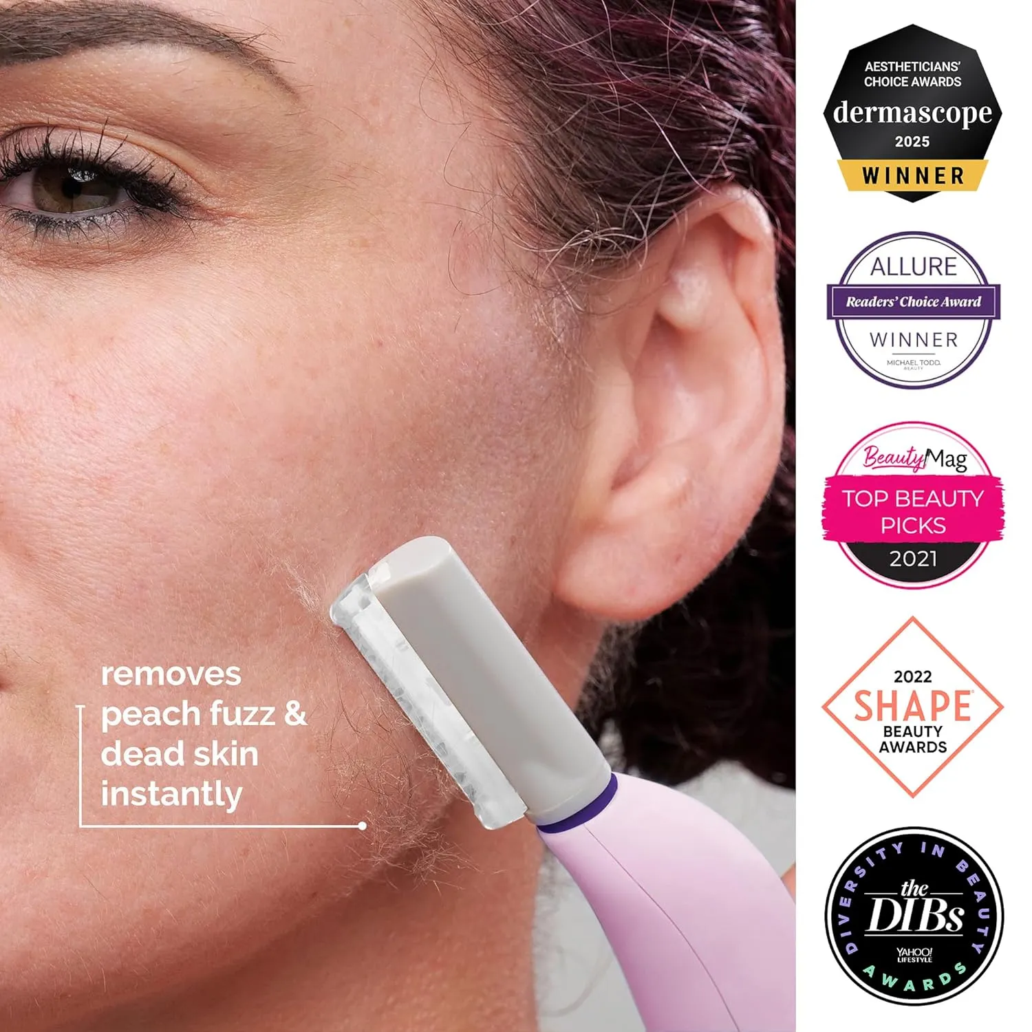 Michael Todd Beauty Sonicsmooth Dermaplane Razor for Women Face   Eyebrow trimmer Dermaplaning System - Peach Fuzz Remover - 8 Weeks of Dermaplaning Blades