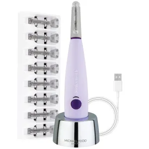 Michael Todd Beauty - Sonicsmooth – SONIC Technology Dermaplaning Tool - 2 in 1 Women’s Facial Exfoliation & Peach Fuzz Hair Removal System with 8 Weeks of Dermaplaning Blades