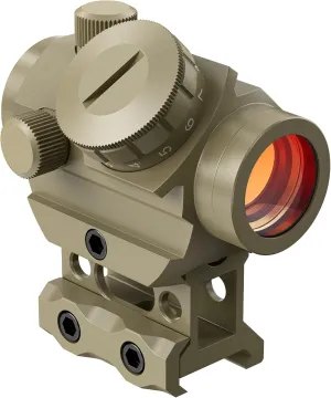 MidTen 2MOA Red Dot Sight 1x25mm Reflex Sight Waterproof & Shockproof & Fog-Proof Red Dot Scope with 1 inch Riser Mount