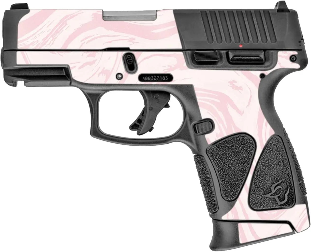 MightySkins Glossy Glitter Skin Compatible with Taurus G3C 9mm Luger - Silky Pink | Protective, Durable High-Gloss Glitter Finish | Easy to Apply, Remove, and Change Styles | Made in The USA
