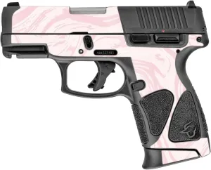 MightySkins Glossy Glitter Skin Compatible with Taurus G3C 9mm Luger - Silky Pink | Protective, Durable High-Gloss Glitter Finish | Easy to Apply, Remove, and Change Styles | Made in The USA