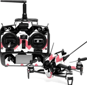 MightySkins Skin Compatible with Swagtron SwagDrone 150-UP - Black Pink Chevron | Protective, Durable, and Unique Vinyl Decal wrap Cover | Easy to Apply, Remove, and Change Styles | Made in The USA