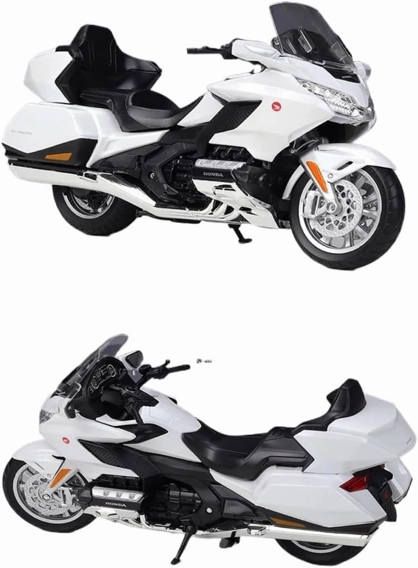 Mini Simulation Motorcycle Toys 1/12 for Honda Motorcycle Model Alloy Static Simulation Scale Model Motorcycle Adult for Boys(White)