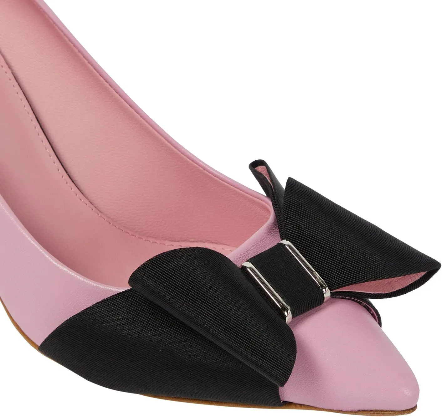 MMOOMMO Women Bow Heels Pumps Stiletto Pointed Toe Slip On 3 Inch Kitten Heel Closed Pointy Toe Sandals Bow-Knot Matte Leather Pull On Toned Dress Shoes Wedding Evening Dance Office Elegant 4-11 M US