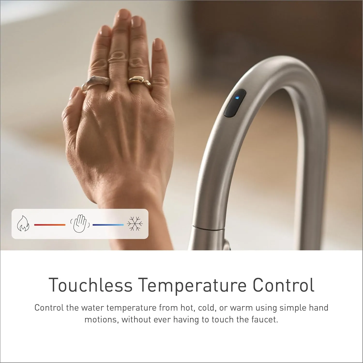 Moen Sinema Matte Black Smart Faucet Touchless Pull-Down Sprayer Kitchen Faucet with Voice and Motion Control, S7235EV2BL