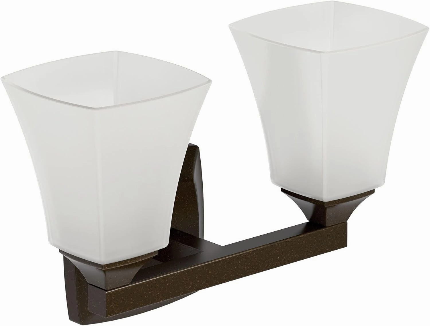 Moen YB5162ORB Voss 2-Light Dual-Mount Bath Bathroom Vanity Fixture with Frosted Glass, Oil Rubbed Bronze