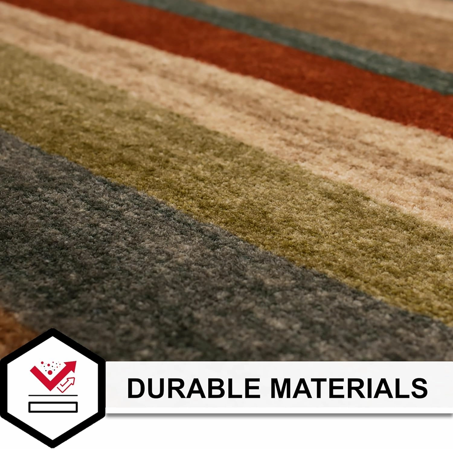 Mohawk Home Mayan Sunset Stripe 2' 6" x 3' 10" Area Rug - Tan - Perfect for Living Room, Dining Room, Office