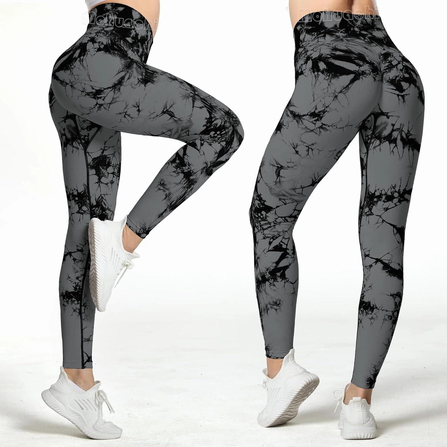 MOHUACHI Women Scrunch Butt Lifting Leggings for Women Seamless High Waisted Workout Yoga Pants Gym Booty Tights