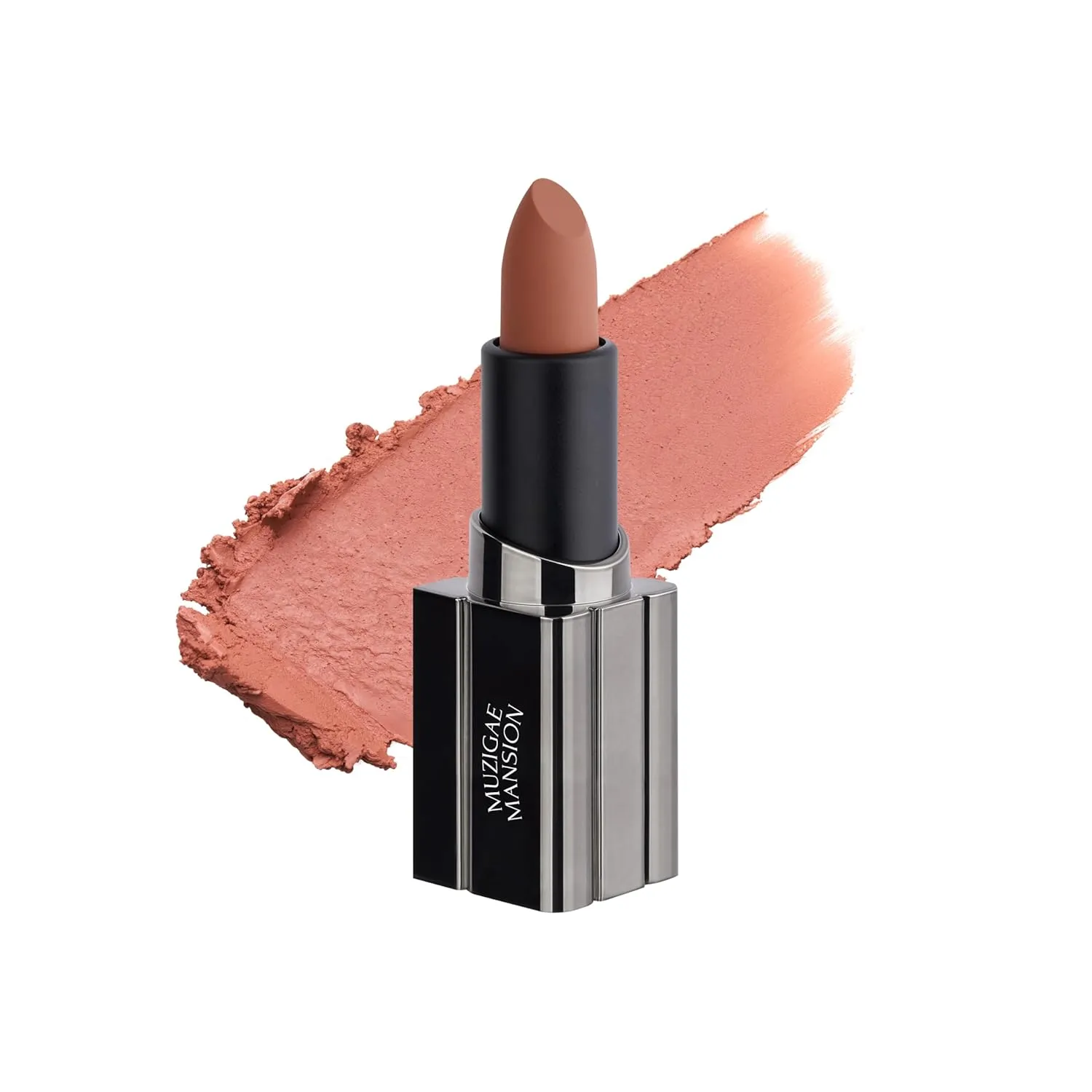 Moodwear Blur Lip Stick – Soft Blurring Tint, Long-Lasting Hydrating, Waterproof K-Beauty – MLBB & Bold Red Shades (Sleek Metallic Design) (Soft Matte Blurring Effect) (003 NUDDY)