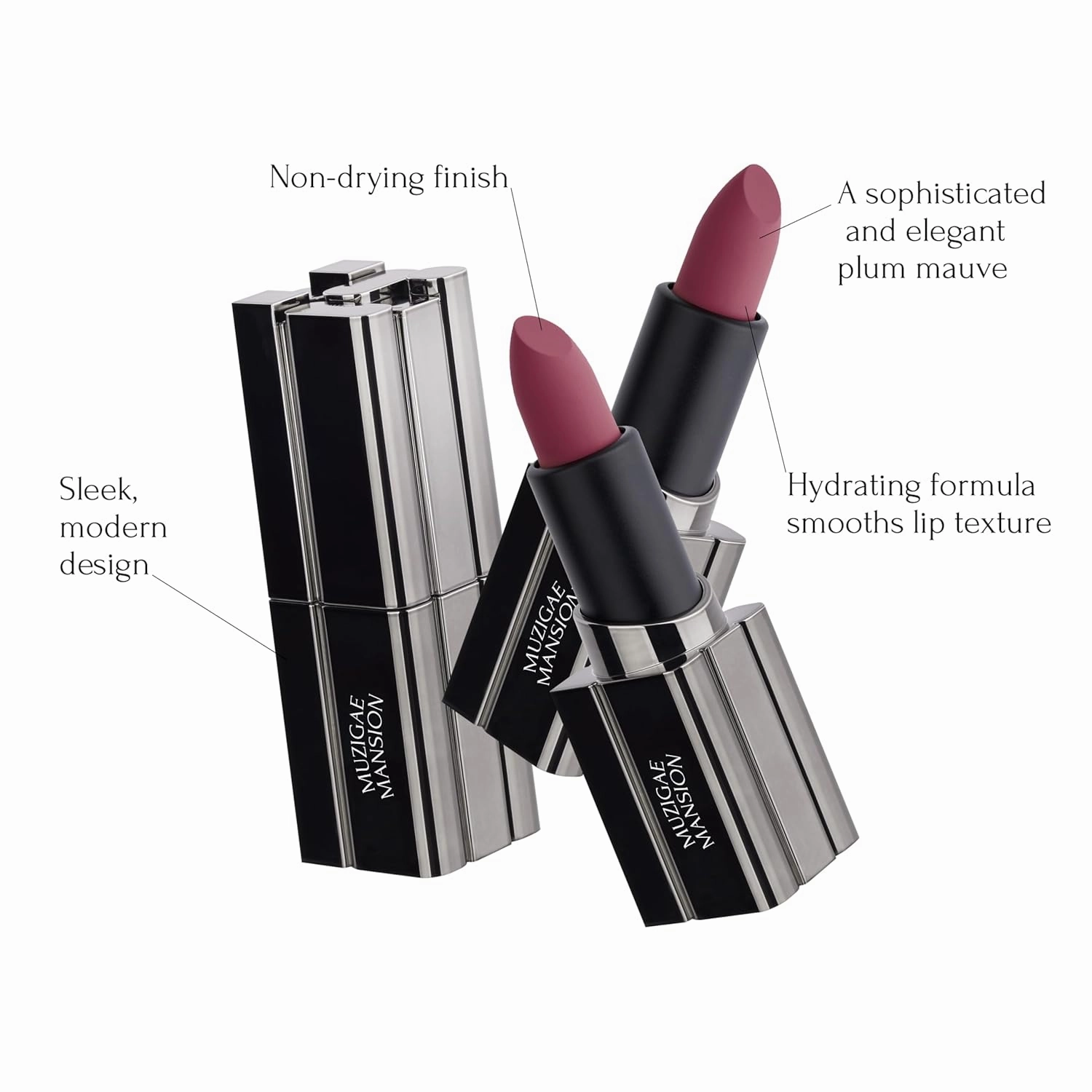 Moodwear Blur Lip Stick – Soft Blurring Tint, Long-Lasting Hydrating, Waterproof K-Beauty – MLBB & Bold Red Shades (Sleek Metallic Design) (Soft Matte Blurring Effect) (007 HIPPY)