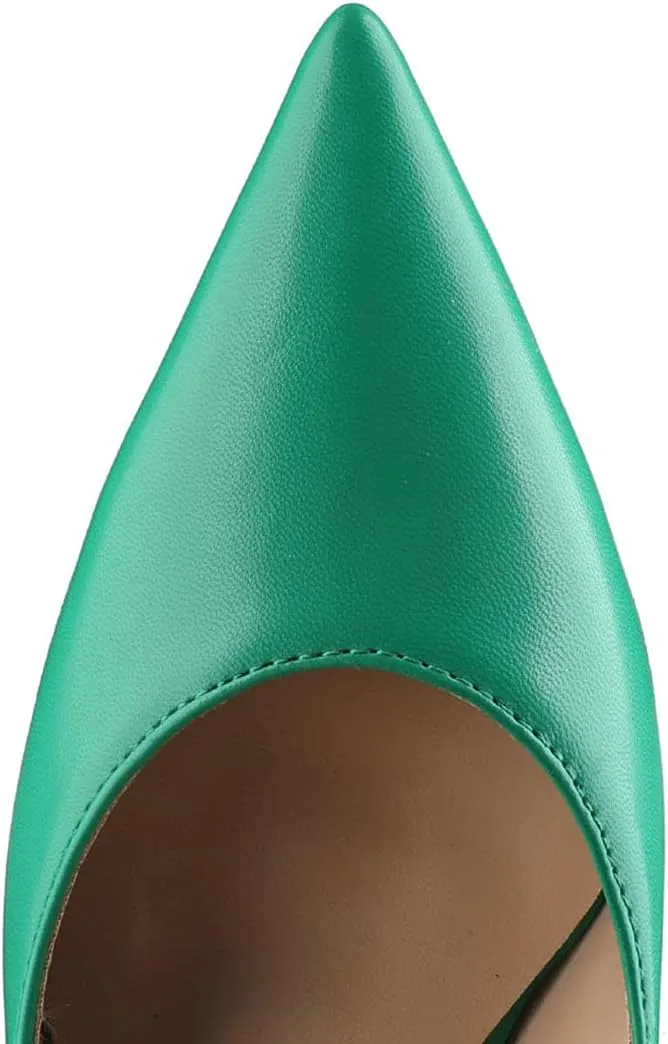 MOOMMO High Heel Wedge Pumps for Women Pointed Toe Slip On Matte Patent Leather Closed Toe 4 Inch Wedge Heels Dress Sandals Shoes Arch Support Comfortable for Office Ladies Party Wedding 4-12 M US
