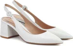 MOOMMO Women Chunky Block Low Heel Slingback Pumps Ankle Strap Pointed Closed Toe Dress Sandals Pumps Suede Formal Office Work Dress Shoes Ladies Evening Wedding Dressy Elegant Comfort 4-11 M US