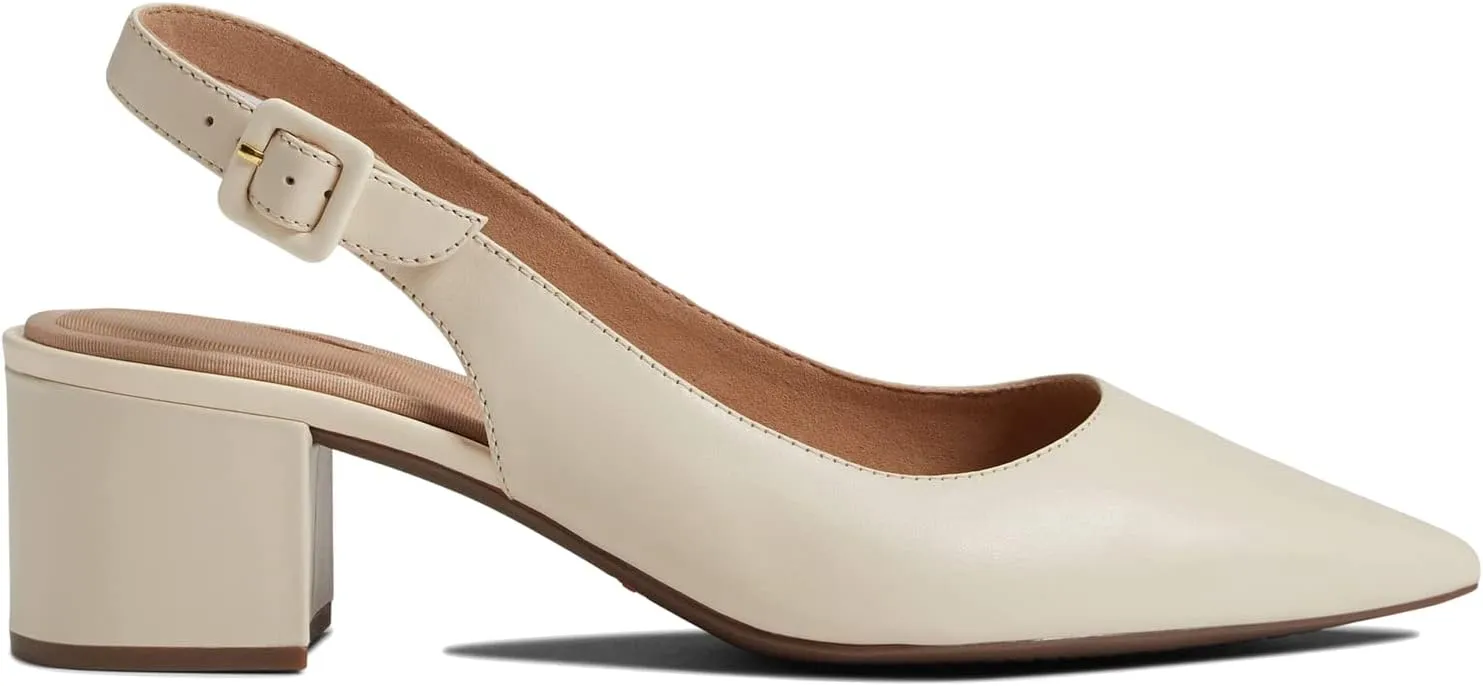 MOOMMO Women Chunky Block Low Heel Slingback Pumps Ankle Strap Pointed Closed Toe Dress Sandals Pumps Suede Formal Office Work Dress Shoes Ladies Evening Wedding Dressy Elegant Comfort 4-11 M US