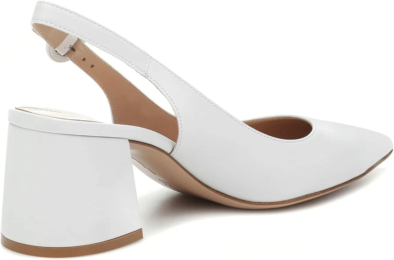 MOOMMO Women Chunky Block Low Heel Slingback Pumps Ankle Strap Pointed Closed Toe Dress Sandals Pumps Suede Formal Office Work Dress Shoes Ladies Evening Wedding Dressy Elegant Comfort 4-11 M US