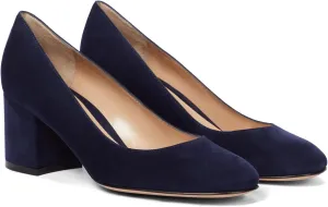 MOOMMO Women Classic Chunky Block Heel Suede Pumps Round Closed Toe Slip On 2" Low Thick Heels Dress Shoes Matte Patent Spring Fashion Office Ladies Work Pump Basic Shoe Elegant Wedding 4-11 M US
