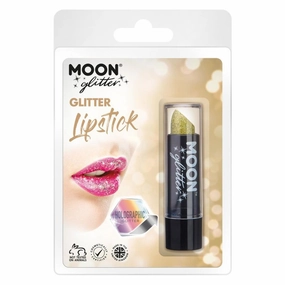 Moon Glitter Holographic Glitter Lipstick Gold G07640 Costume Make Up