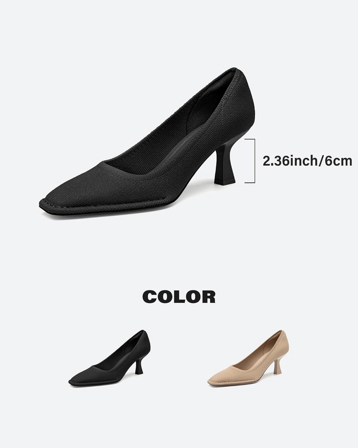 Mousse FIT Solid Color Stiletto Pumps Shoes