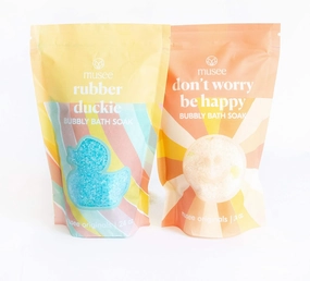 Musee Luxury Bath Soak | Rubber Duckie & Don’t Worry Be Happy | Scented Minerals & Essential Oils | Bath Bomb Alternative | Paraben-Free & Made in USA | Bathtub Essentials for Men & Women, 2-Pack