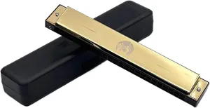 Music Lover Harmonica Set Restoration C Tone Clear Tone(Gold)