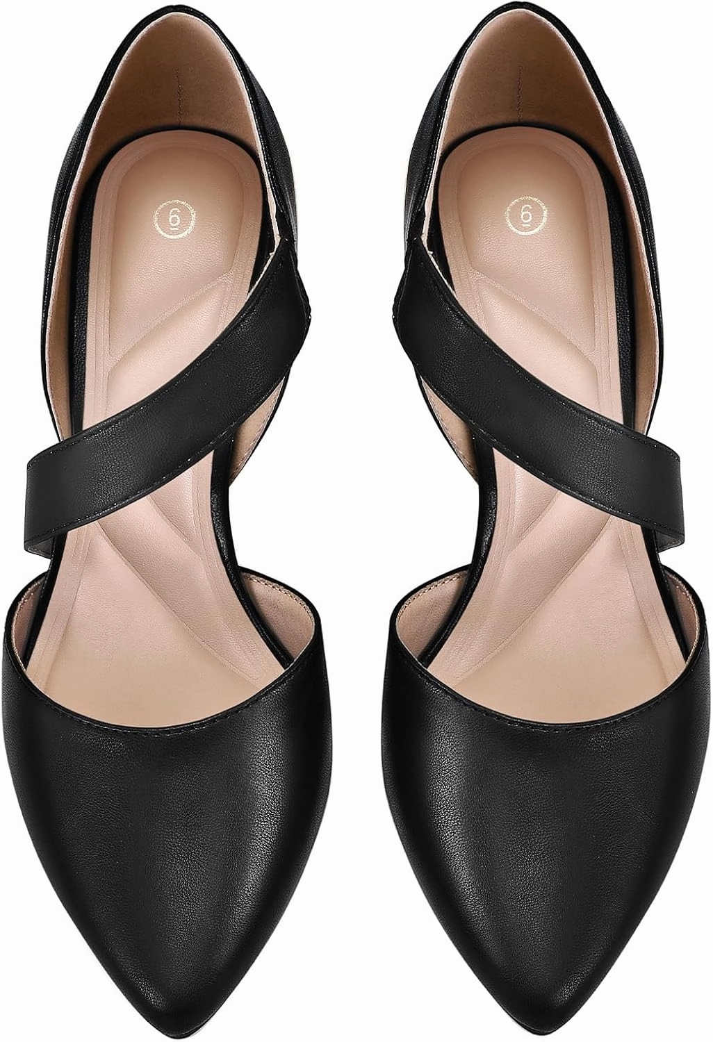 mysoft Women's Pointed Toe Low Stiletto Heel Dress Pumps Shoes - Available in Wide Sizes