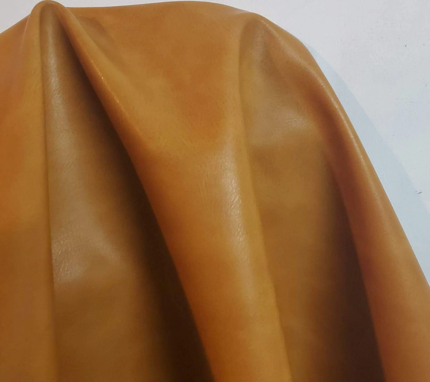 NAT Leathers | Caramel Light Tan Nude Beige Soft Faux Vegan Leather PU {Peta Approved Vegan} | 1 yard (36 inch x 54 inch wide) cut by yard | Synthetic Pleather Nappa 0.9 mm Smooth Upholstery | 36"x54"