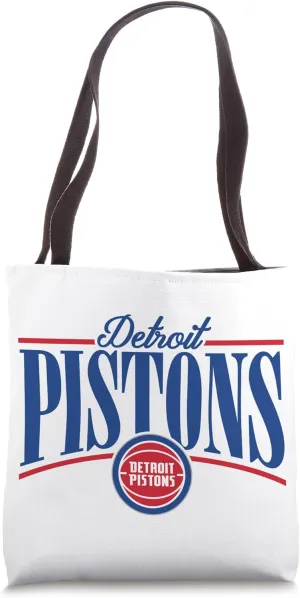NBA - Detroit Pistons Logo Arch Red Blue And White Tote Bag