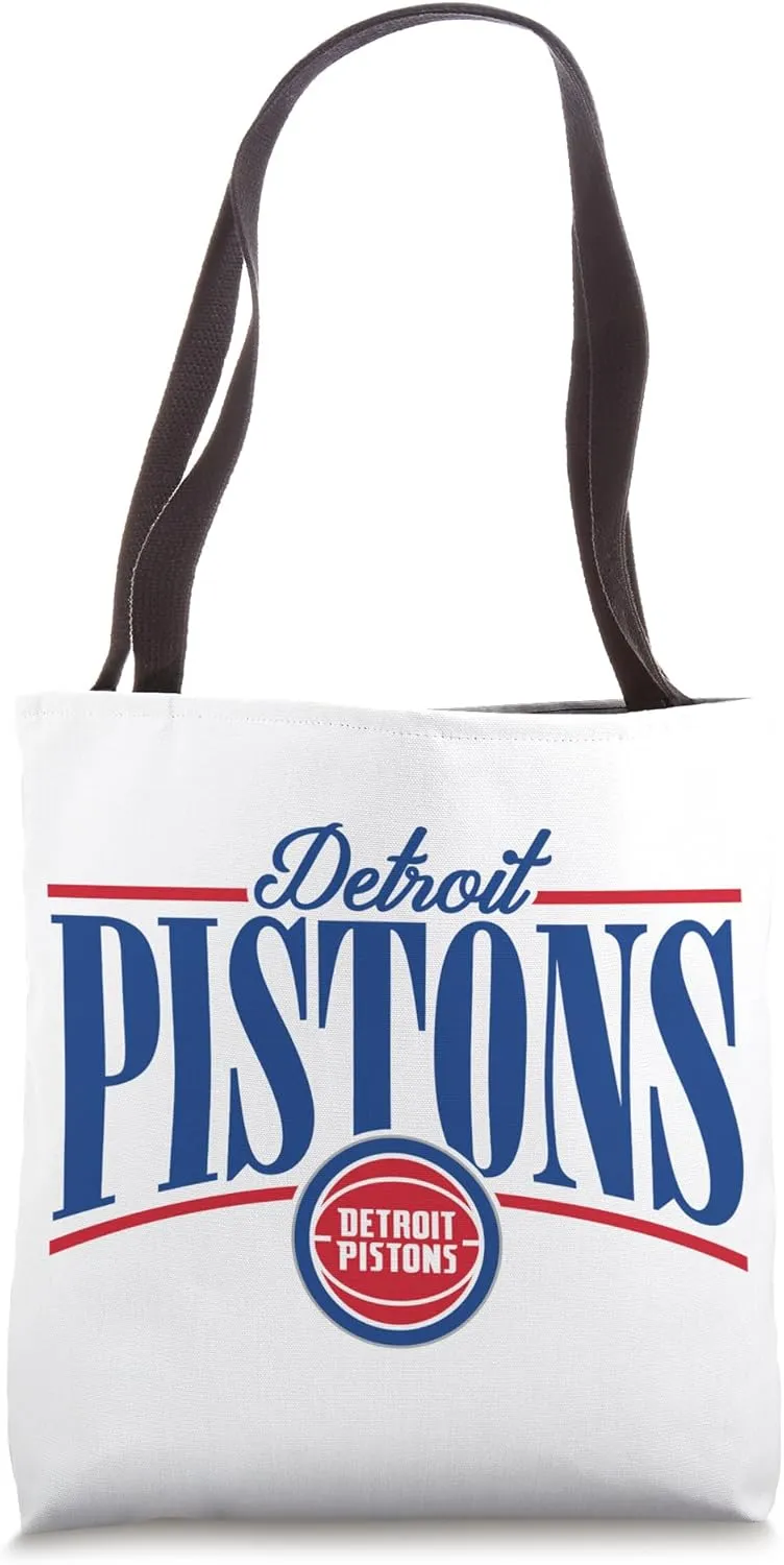 NBA - Detroit Pistons Logo Arch Red Blue And White Tote Bag